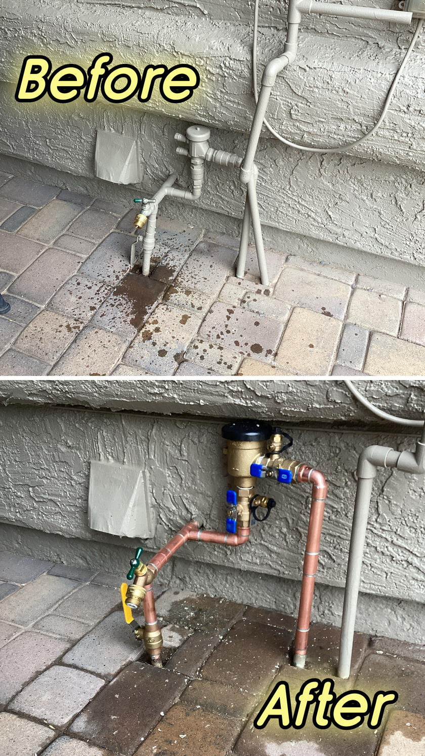 Leaking main water service riser and pressure vacuum breaker Leaking main water service riser and pressure vacuum breaker